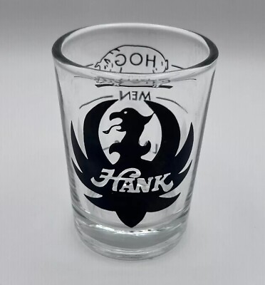 #ad Hank Williams Jr. Shot Glass Logo Ladies Men Hog Black Lettering 3” Tall $44.99