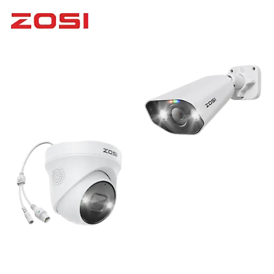 ZOSI 5MP POE IP Security Add On Camera 2 Way Audio Outdoor Waterproof AI Detect $39.99
