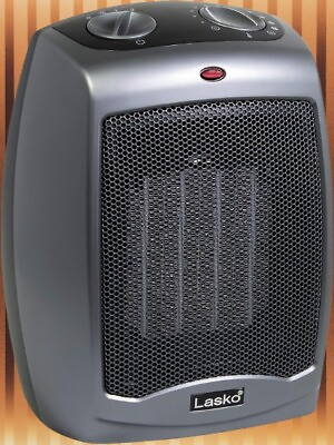 #ad Lasko Electric Ceramic Space Heater w Tip Over Safety Switch for Home Dark Gray $44.47