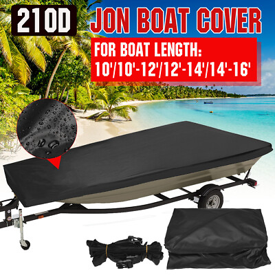 #ad Heavy Duty For Jon Boat Cover Protection 10 12ft 12 14ft 14 16ft L Waterproof $33.49
