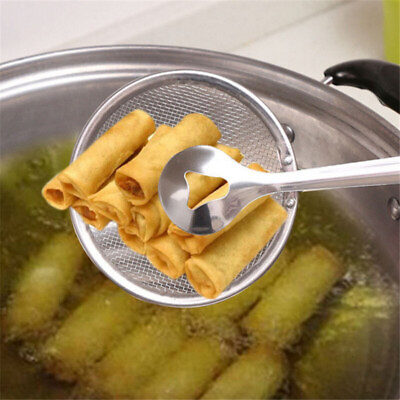 #ad Stainless Steel Oil Scoop Kitchen Gadget Fried Food Fishing 1Pcs Kitchen Accesso $12.99