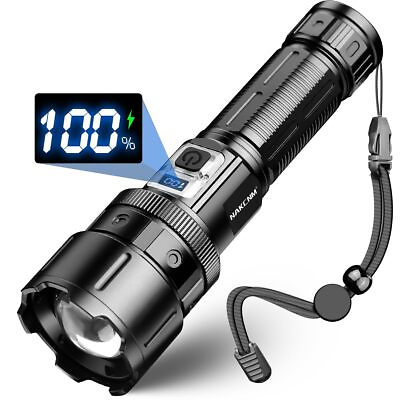 #ad Flashlights High Lumens Rechargeable 250000 High Lumen Flash Light with Dig... $39.88