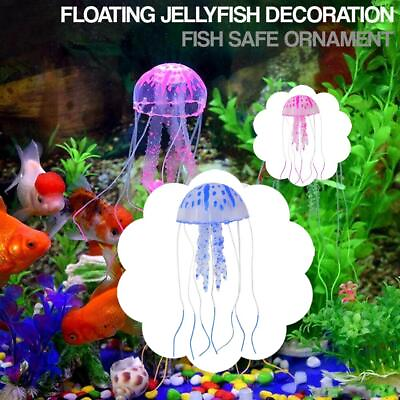 #ad Fish Tank Fluorescent Glowing Artificial Simulated Jellyfish Ornament NEW $1.53