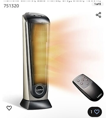 #ad Lasko Electric Tower Space Heater 1500W for Indoor Use with Remote amp; Thermostat $39.00