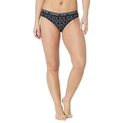 #ad Calvin Klein Women#x27;s CK One Cotton Bikini Panty Star Print Black NWT Size XL $14.99