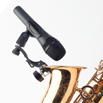 #ad Saxophone Microphone Drum Mic Clamp Clip Holder Rim Mount Studio Stand with Mic $69.00