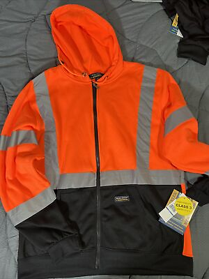 #ad new bass creek outfitters workwear xlarge neon orange work hoodie $24.00