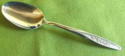 #ad International Superior Stainless Soup Spoon Radiant Rose Pattern 43243 USA $5.99