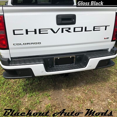 #ad #ad Gloss Black Tailgate Letter Decals For 2021 2022 Chevrolet Colorado $18.79