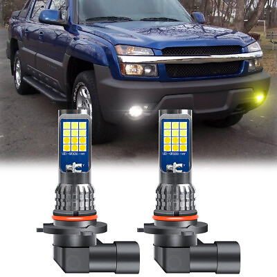 #ad For Chevy Avalanche 1500 2500 2002 2005 2X LED Fog Bulbs Flash Mode WhiteYellow $19.99