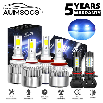#ad For 2011 2017 RAM 1500 2500 3500 6x LED Combo Headlight Kit Hi Lo BeamFog Bulbs $35.99