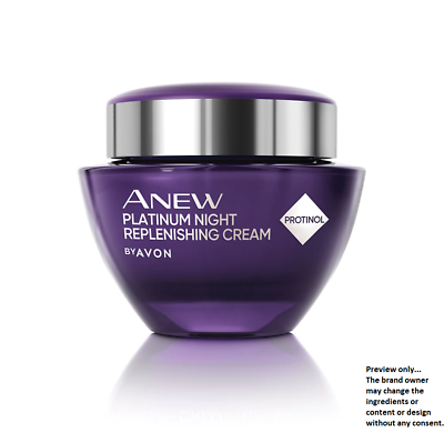 #ad Avon Anew Platinum Night Replenishing Cream 50 ml 1.6 fl oz ** SEALED ** NEW * $19.25