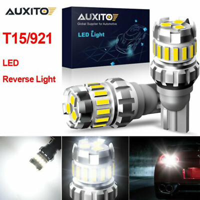 #ad AUXITO 921 912 LED Back Up Light Bulbs 6500K Pure White T15 Halogen Replacement $9.59