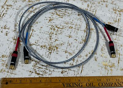 #ad Nordost MoonGlow Baldur Pair RCA Cables Red Blue 47” Audiophile Lot VTG $400.00