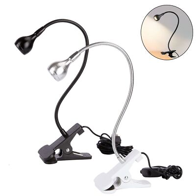 #ad USB Flexible Reading LED Light Clip on Beside Bed Desk Table Lamp Book Lamp $9.19