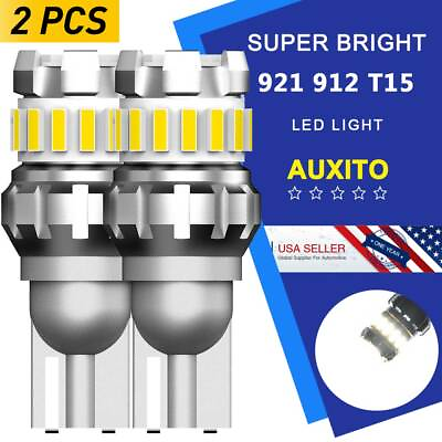 #ad AUXITO 921 912 LED Back Up Light Bulbs 6500K Xenon White T15 Halogen Replacement $9.59