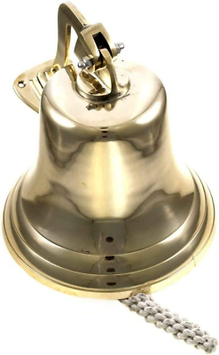 #ad 11quot; H Brass Ship Bell Polished Premium Nautical Boat#x27;s Bell Maritime Jumbo Bel $122.99