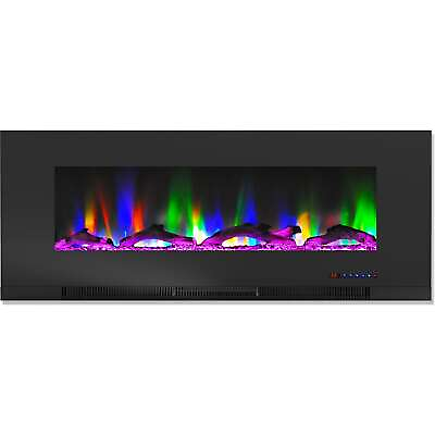 #ad #ad Cambridge 50quot; Wall Mount Electric Fireplace in Black with Multi Color Flames and $528.95