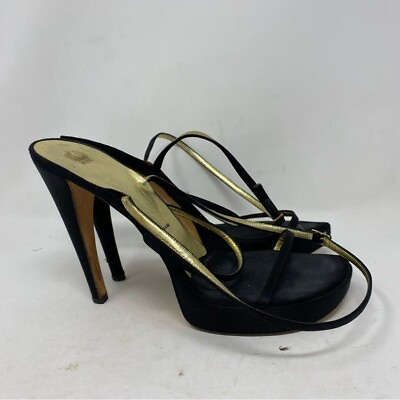 #ad Vera Wang Women’s 40 Made in Italy Black Platform High Heels $48.99