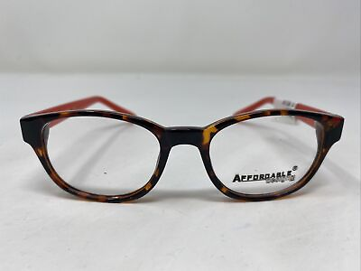 #ad Affordable Designs ADELINE TORTOISE RED 46 17 125 Full Rim Eyeglasses Frame ZW89 $50.00