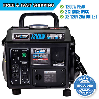 #ad Pulsar G1200SG Portable Gas Powered Generator with Carrying Handle 1200W $149.99