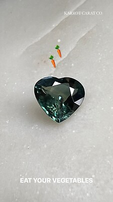 #ad 1.20 ct Heart Shape Natural Unheated Teal Sapphire $875.00