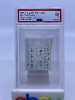 1996 The Nutty Professor Ticket Stub Graded PSA 2 GOOD OPENING DAY JUNE 28 $750.00