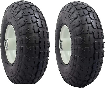 #ad 2 Pack 10 Inch Tires amp; Wheels 4.10 3.50 4 Replacement Utility Tires for Dolly $29.25