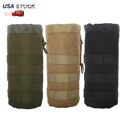 #ad Tactical MOLLE Water Bottle Pouch Bag Military Sports Travel Hydration Carrier $9.79