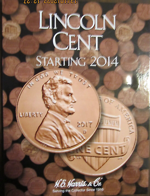 #ad 4002 Harris coin FOLDER FOR Lincoln Cents Starting 2014 $4.50