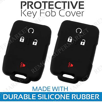 #ad 2 Key Fob Cover for 2015 2019 Chevrolet Colorado Remote Case Rubber Skin Jacket $9.95