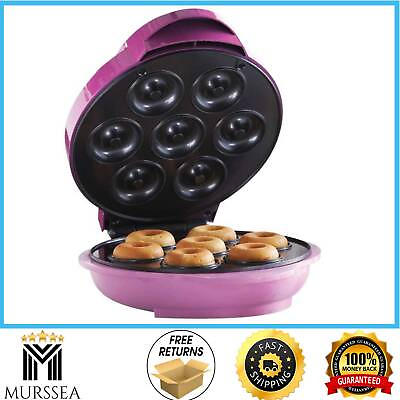 #ad Brentwood Appliances Electric Mini Donut Maker Pink Nonstick Automatic Shut Off $24.87
