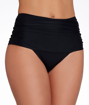 #ad Pour Moi BLACK LBB Control High Waist Bikini Swim Bottom US 10 $15.44