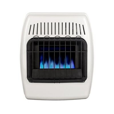 #ad 10000 BTU White Dual Fuel Convection Vent Free Wall Heater Blue Flame Cabin $205.00
