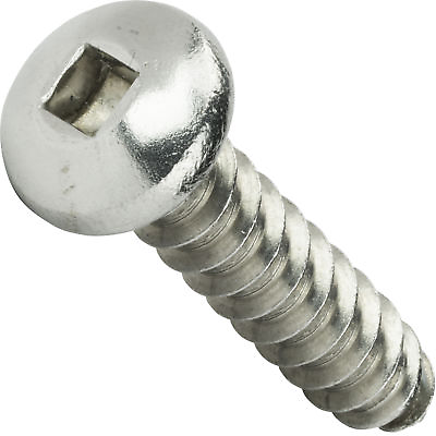 #ad #10 Square Drive Pan Head Sheet Metal Screw Self Tap Stainless Steel All Lengths $123.10