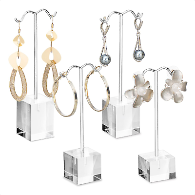 #ad Enhance Your Jewelry Presentation with the 4 Pcs Set Acrylic Earring Display Sta $13.74