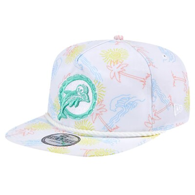 #ad New Era Miami Dolphins Island Vacay Golfer Snapback Hat Free Shipping $44.99