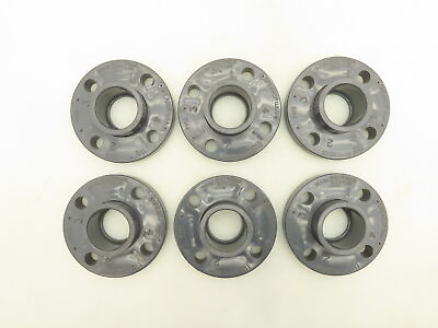 #ad Spears 1 1 2quot; Schedule 80 PVCI Socket 2pc Slip Flange 4 Bolt 150 PSI Lot of 6 $49.99