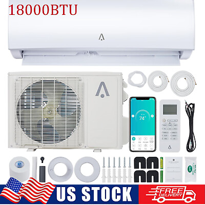 #ad 18000 BTU Smart Split AC Heating System 23 SEER Split Inverter Air Conditioner $868.58