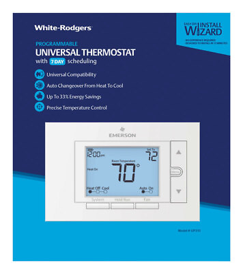 #ad White Rodgers Heating and Cooling Touch Screen Programmable Thermostat $81.99