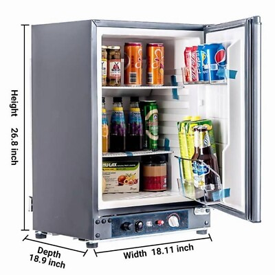 #ad 3 Way Propane Fridge 2.1 Cu.ft Camper Refrigerator LPG 110V 12V Fridge $499.00