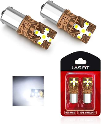#ad Lasfit 1156 7506 LED Backup Reverse Light Bulbs 6000K Super Bright White Canbus $15.99