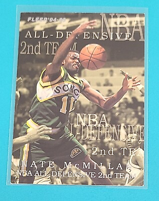 #ad 1994 95 Fleer All Defensive Team #7 Nate McMillan Seattle BASKETBALL Card R8 $2.59