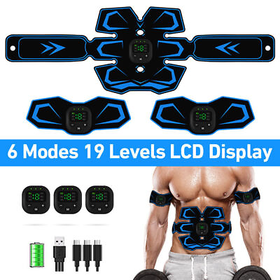 #ad EMS Abdominal Muscle Toning Trainer ABS Stimulator Toner Tactical Belly Shaper $22.68