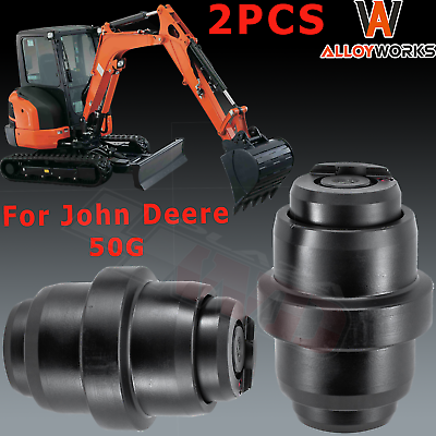#ad 2PCS Track Bottom Roller For John Deere 50G Excavator Undercarriage Heavy Duty $238.00