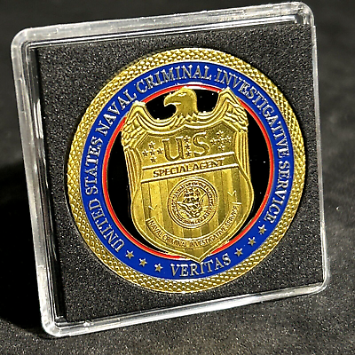US NAVY NCIS Challenge Coin CRIMINAL INVESTIGATION SERVICE NCIS 2X2 CASE INC $13.98