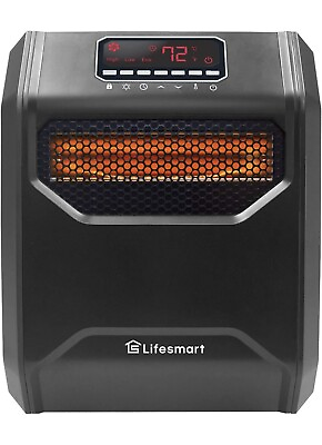 #ad LifeSmart HT1013 1500 Watt 6 Element Infrared Large Room Space Heater w Remote $68.00