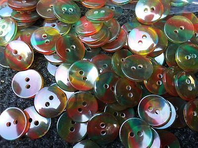 #ad Multi Color Rainbow LIFESAVER Button Red Green Yellow Shiny Finish 15mm 5 8quot; 2h $3.99