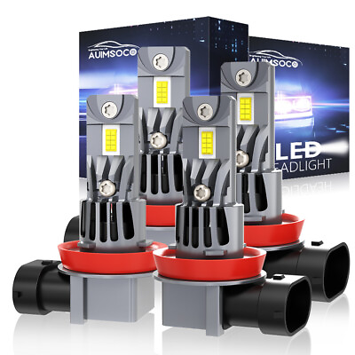 #ad H11H11 LED Headflight For Can Am Defender HD5 HD8 HD10 Combo Bulbs Light Kit 4x $59.99