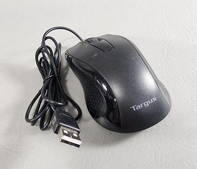 #ad Targus Optical Wired Mouse Black Model AMU660 Tested Works $6.95